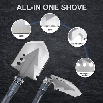 Folding Portable Camping Shovel Axe Set Car Emergency